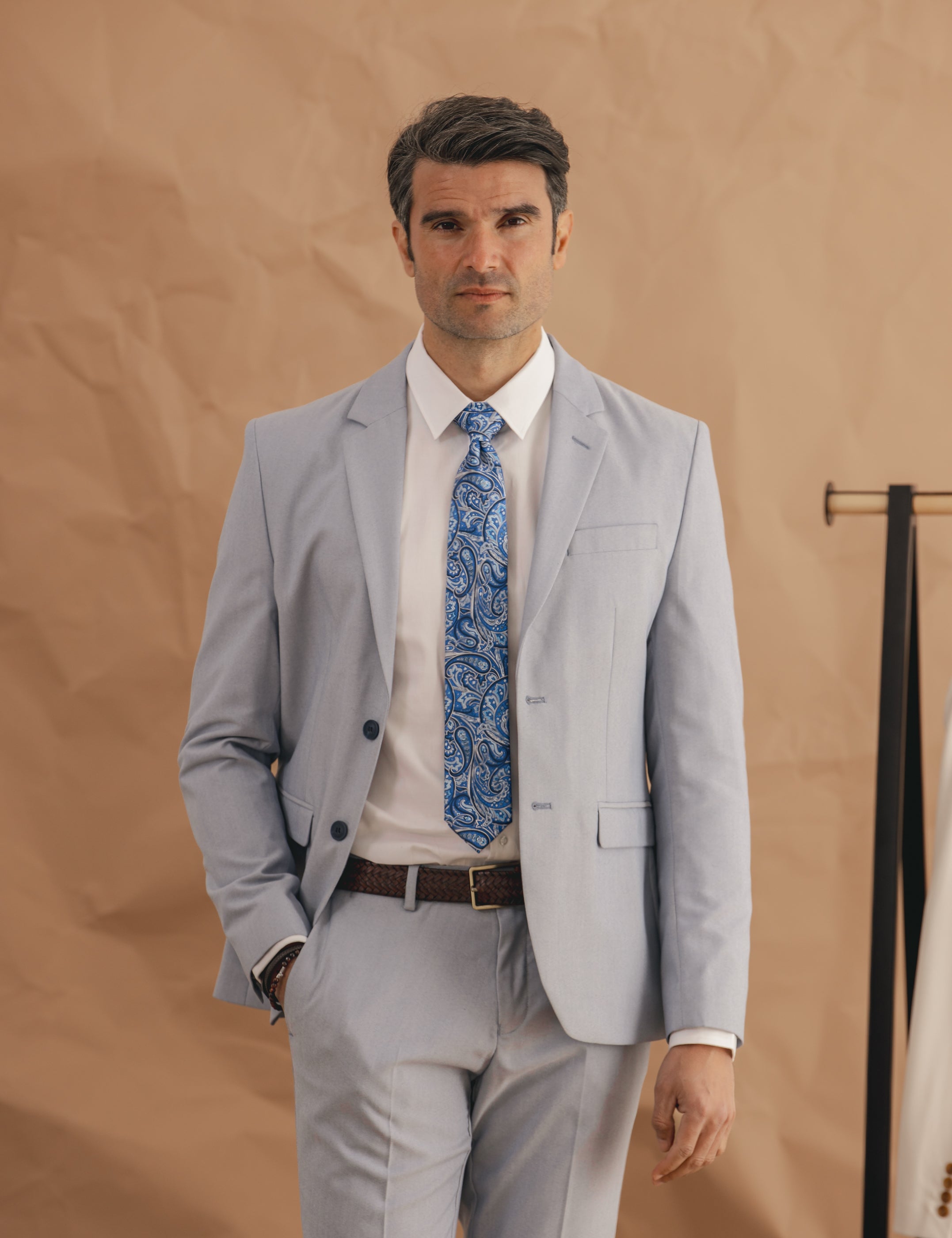 CHAQUETA TRAJE CELESTE