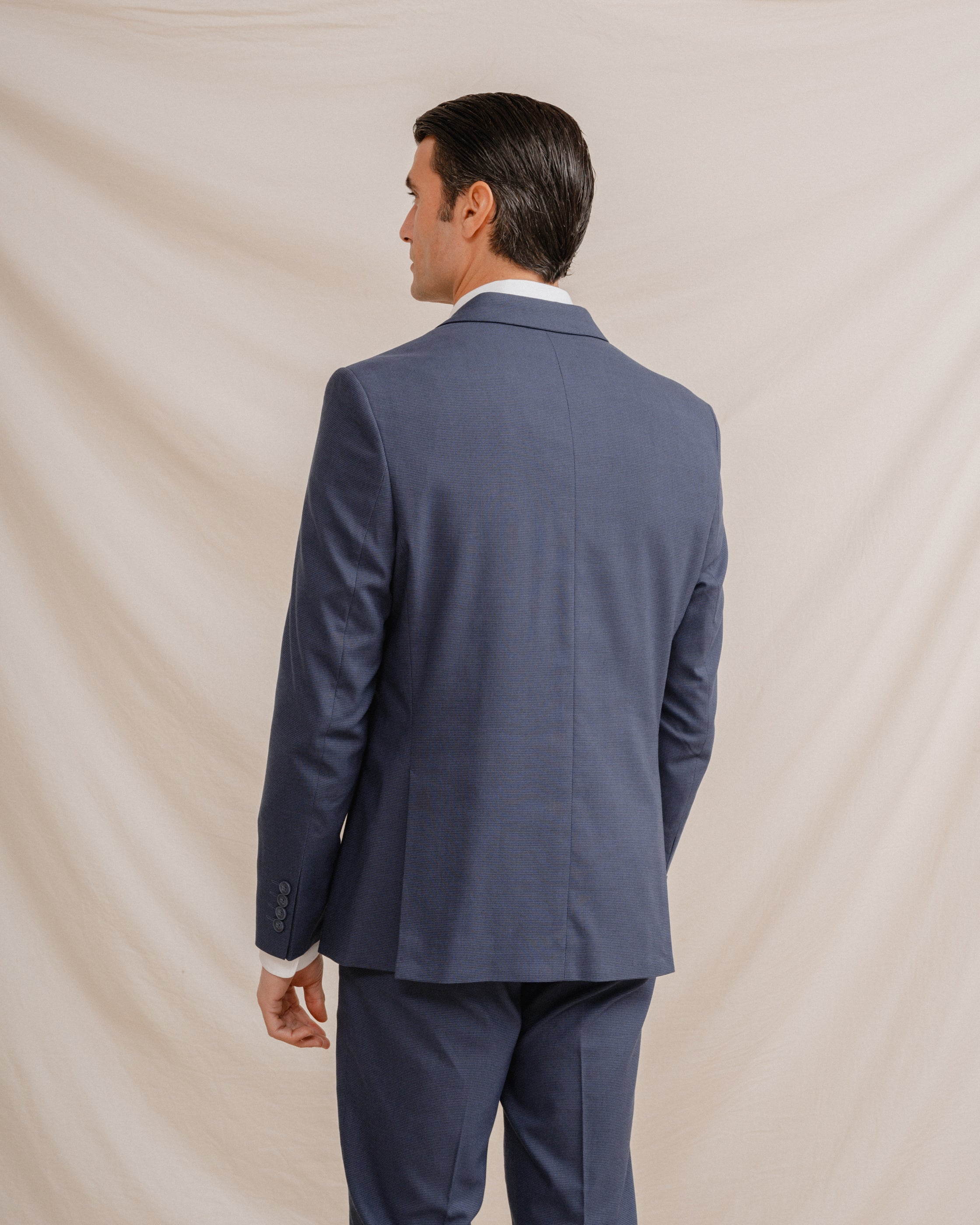 AMERICANA TRAJE ESTRUCTURA AZUL