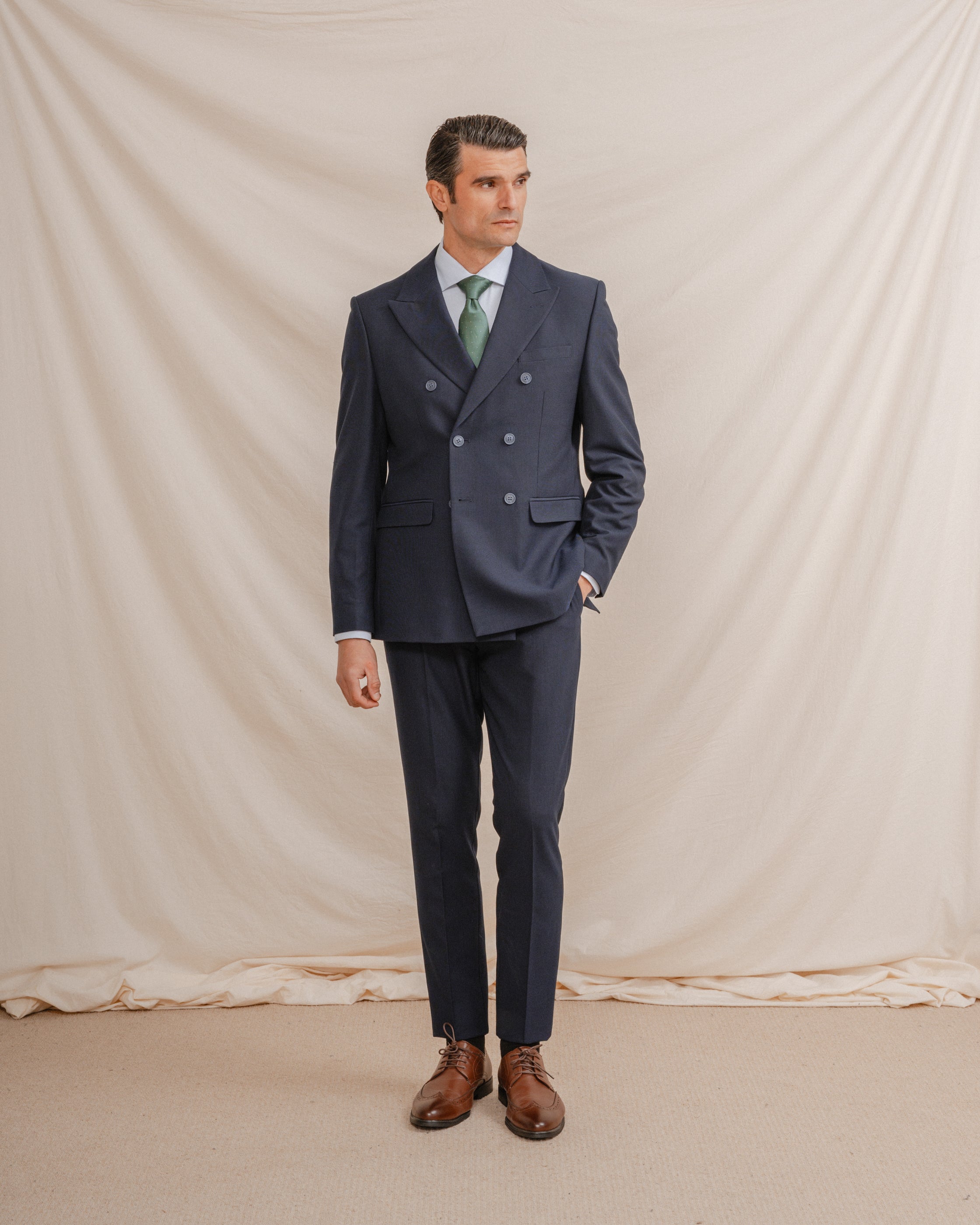 CHAQUETA CRUZADA TRAJE AZUL