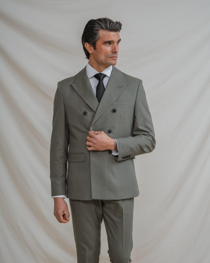 CHAQUETA CRUZADA TRAJE VERDE