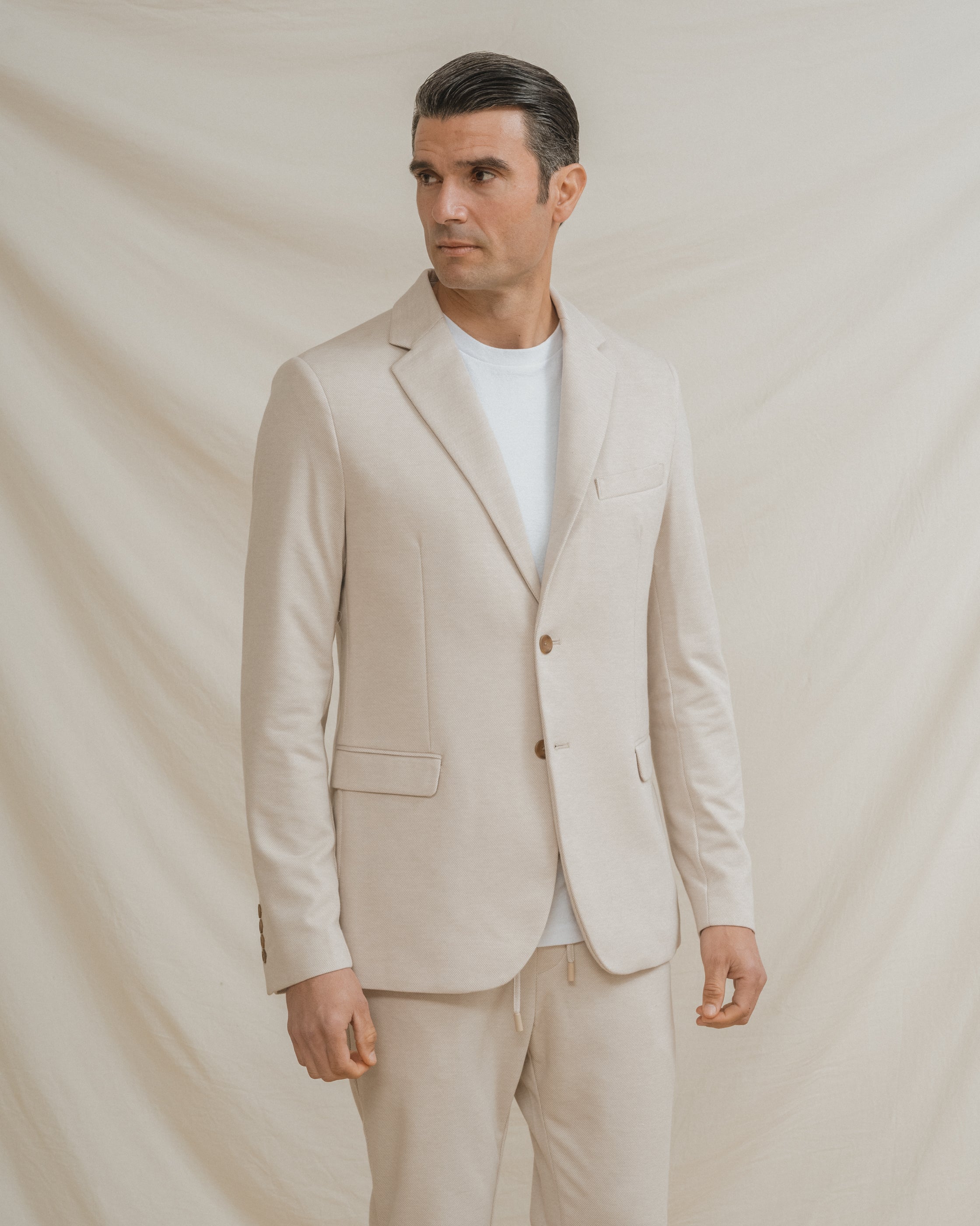 BLAZER CASUAL ESTRUCTURA BEIGE