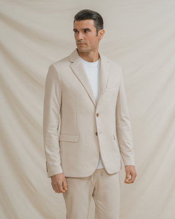 BLAZER CASUAL ESTRUTURA BEGE