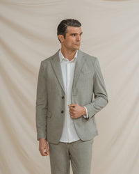 BLAZER DÉCONTRACTÉ TEXTURÉ VERT