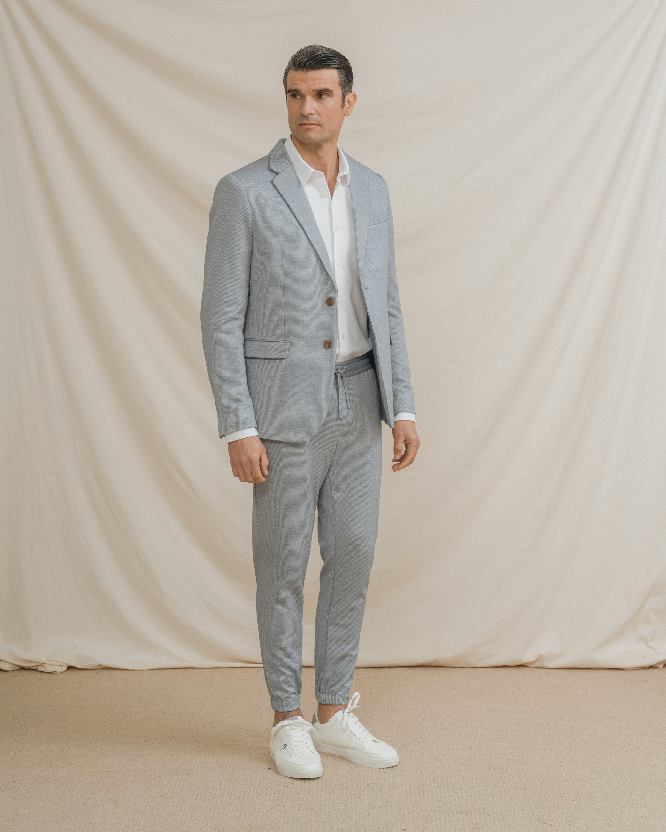 BLAZER CASUAL ESTRUCTURA CELESTE