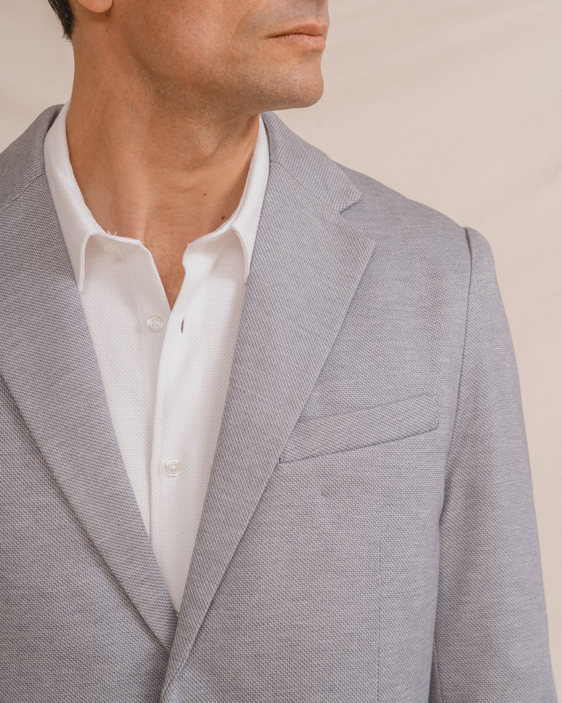 BLAZER CASUAL ESTRUCTURA CELESTE