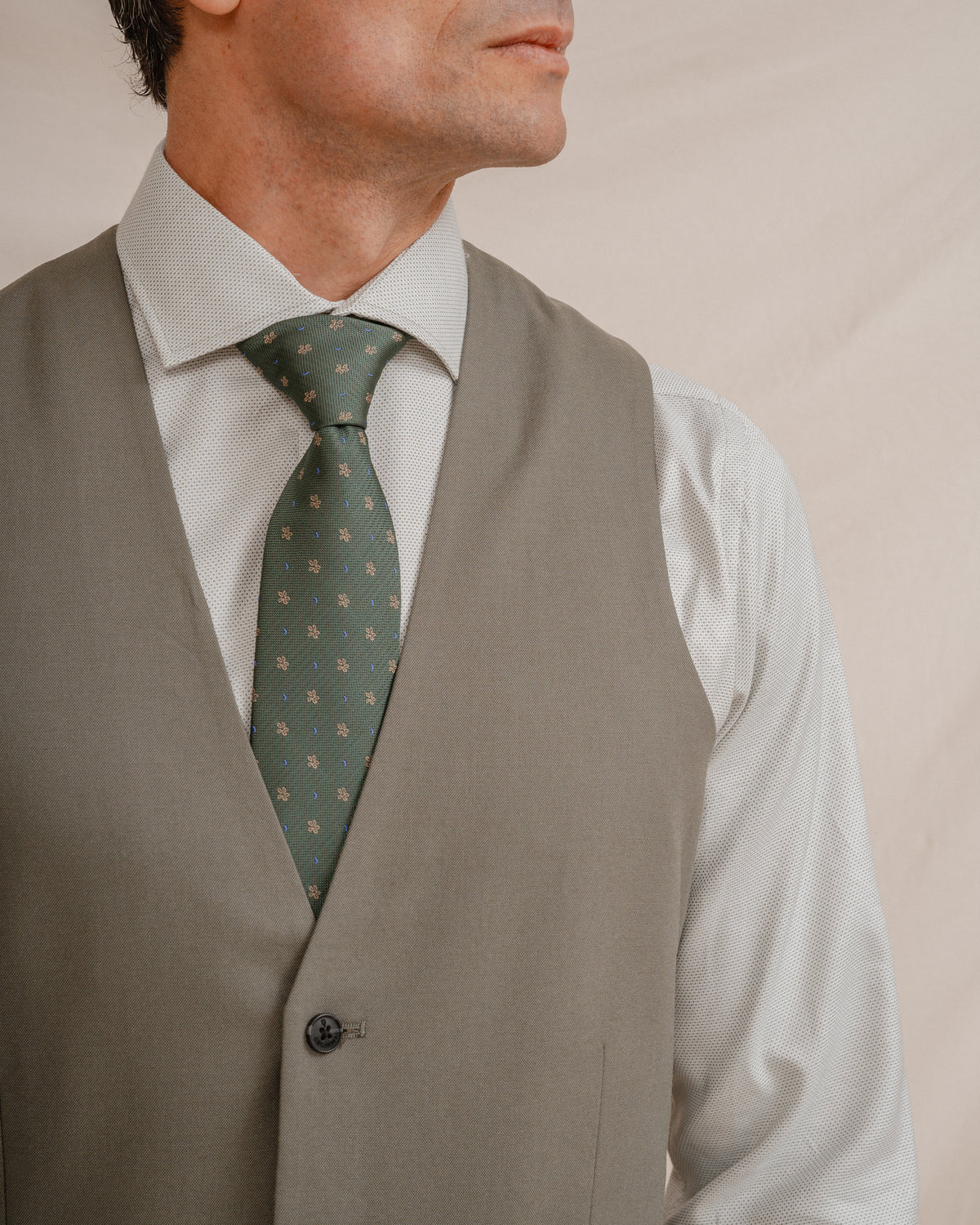 CHALECO TRAJE VERDE