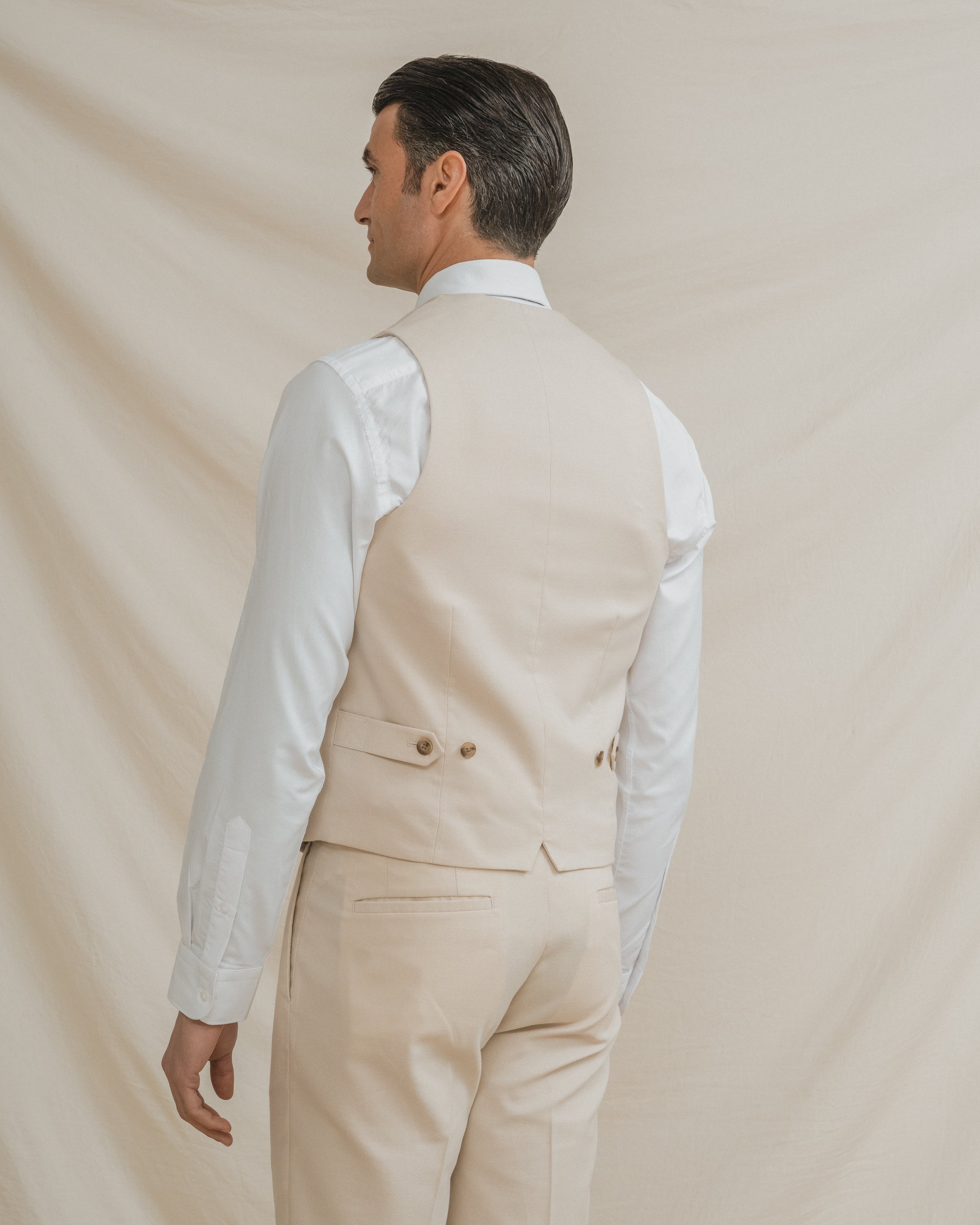 CHALECO TRAJE BEIGE
