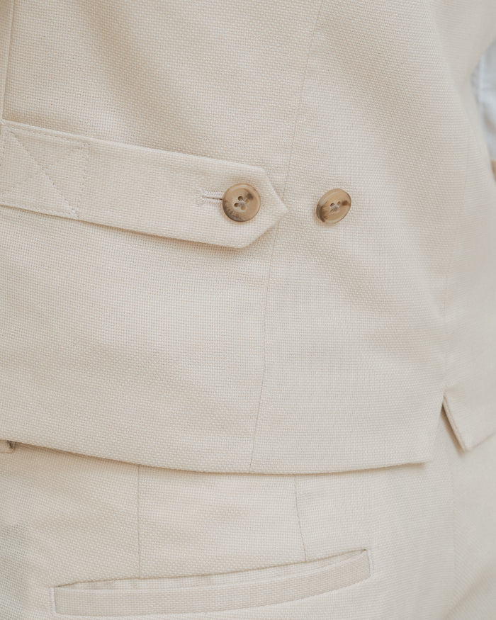 CHALECO TRAJE BEIGE