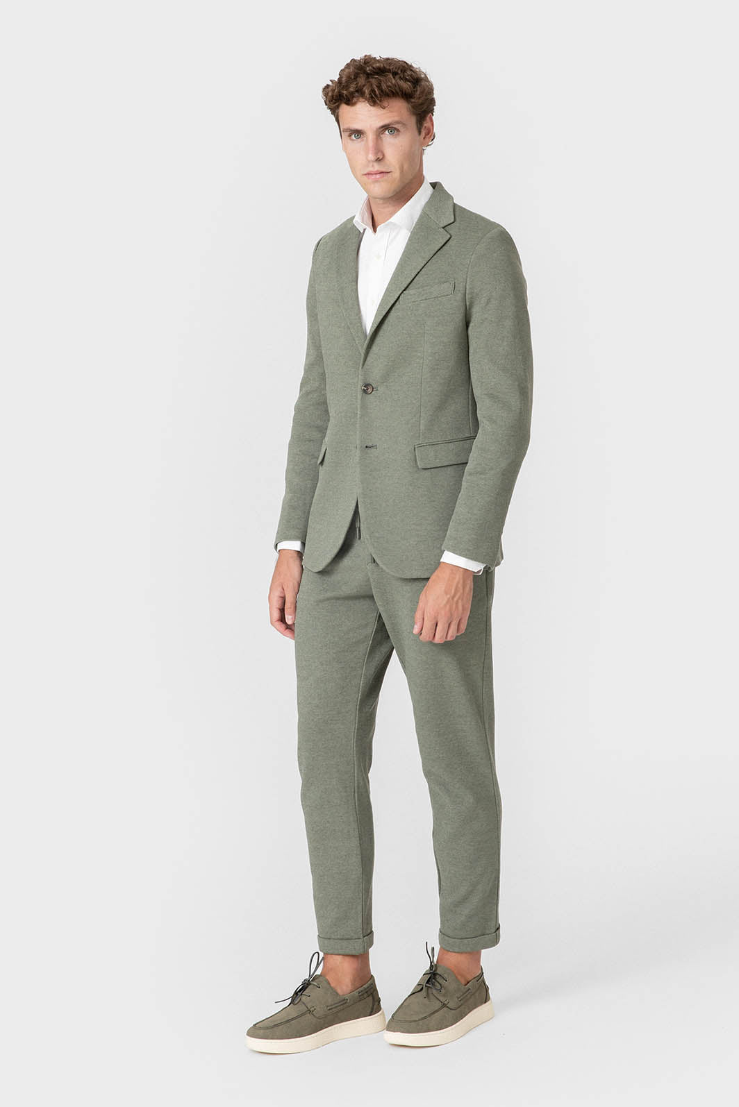 CHAQUETA TRAJE PUNTO VERDE