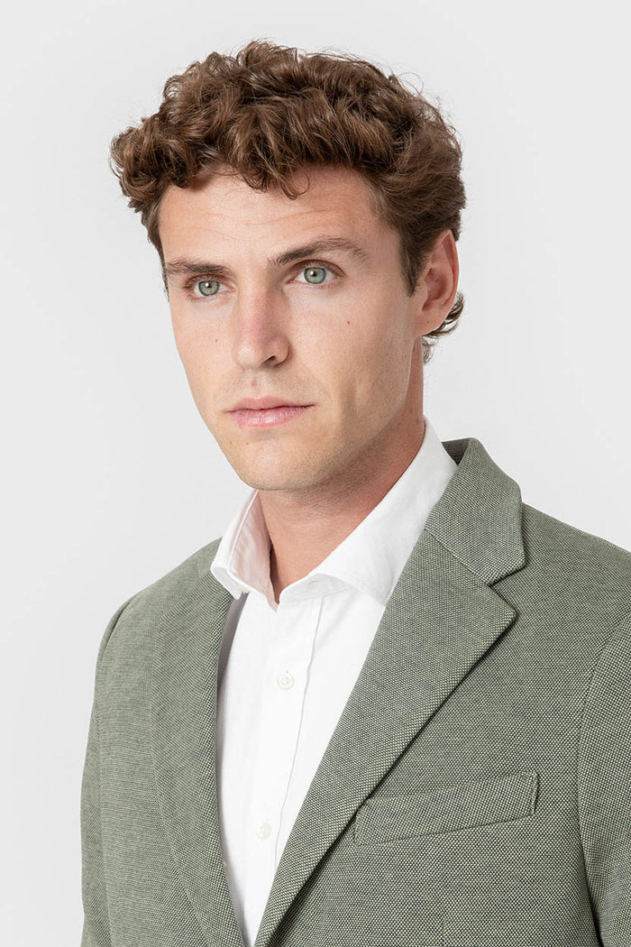 CHAQUETA TRAJE PUNTO VERDE