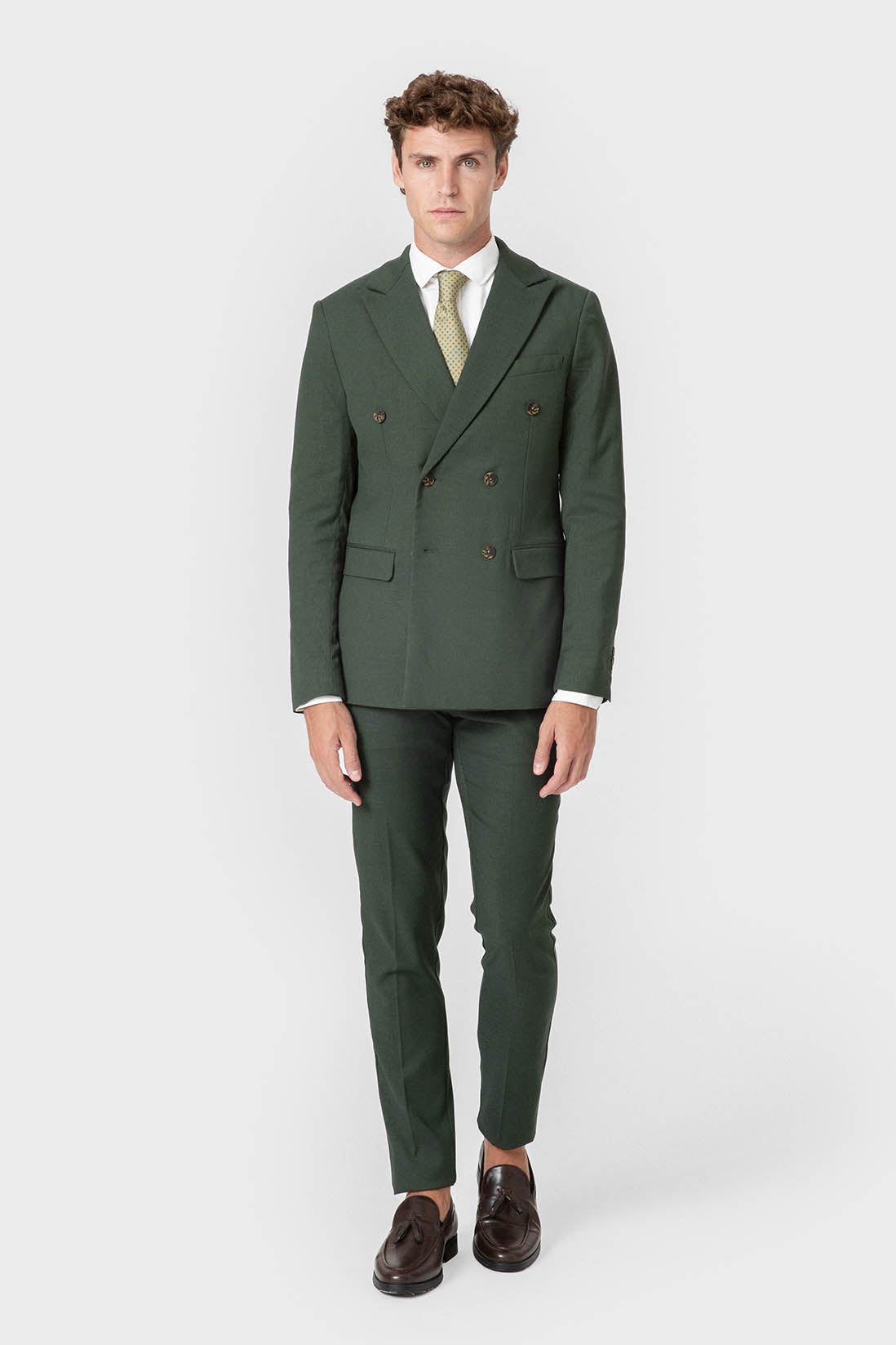 CHAQUETA CRUZADA TRAJE VERDE