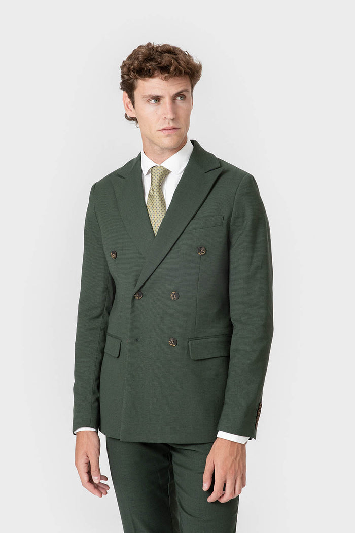 CHAQUETA CRUZADA TRAJE VERDE