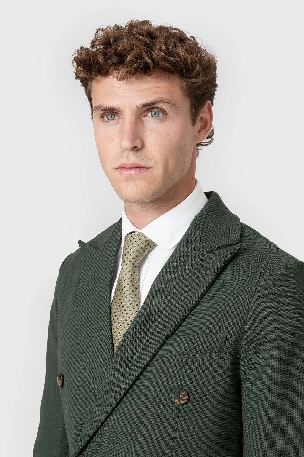 CHAQUETA CRUZADA TRAJE VERDE