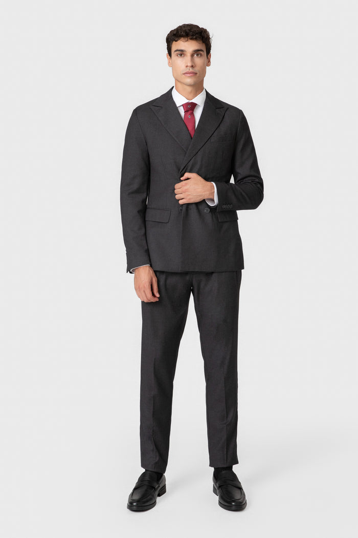 CHAQUETA CRUZADA TRAJE GRÍS MARENGO