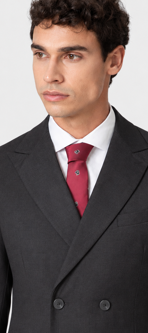 CHAQUETA CRUZADA TRAJE GRÍS MARENGO