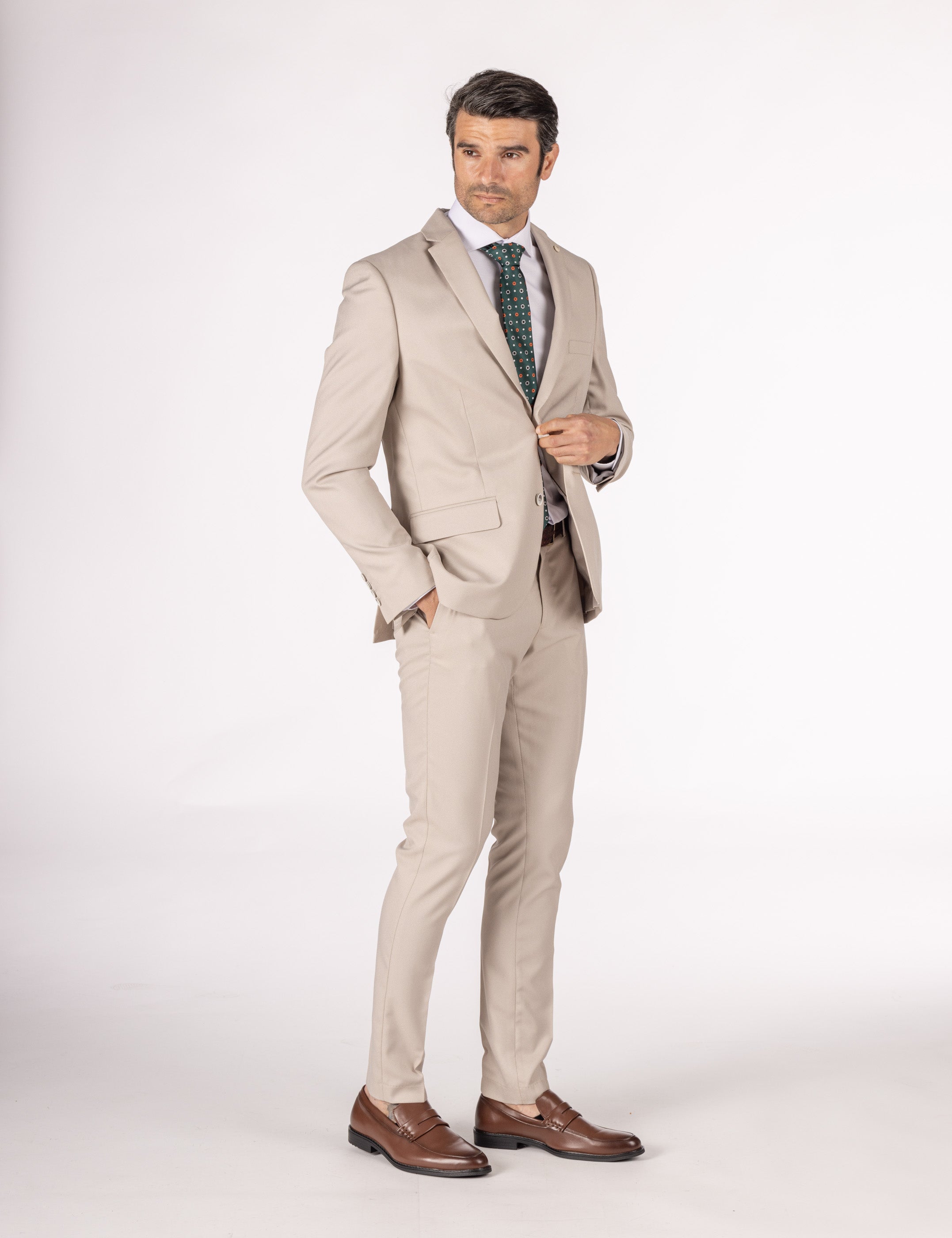 CHAQUETA TRAJE BEIGE