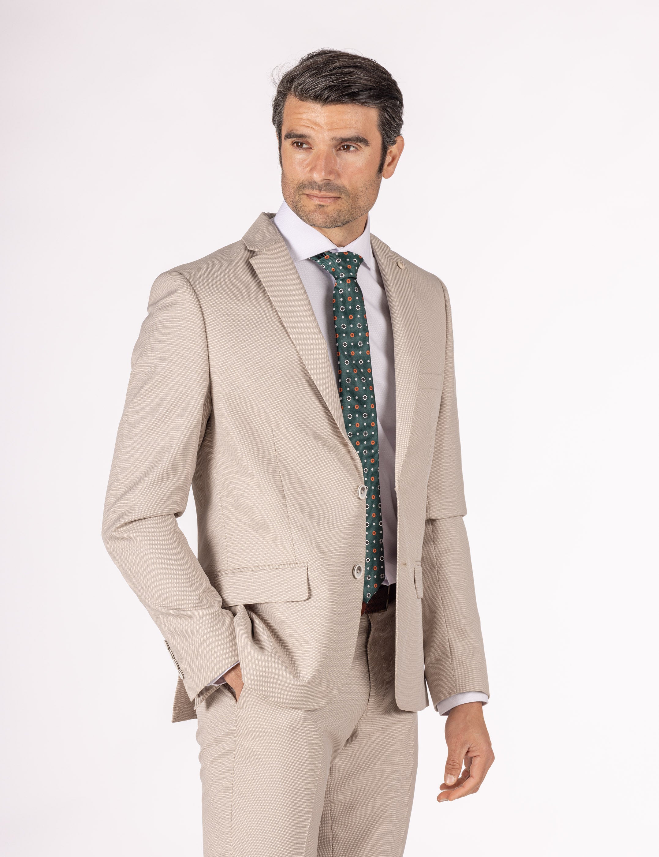 CHAQUETA TRAJE BEIGE