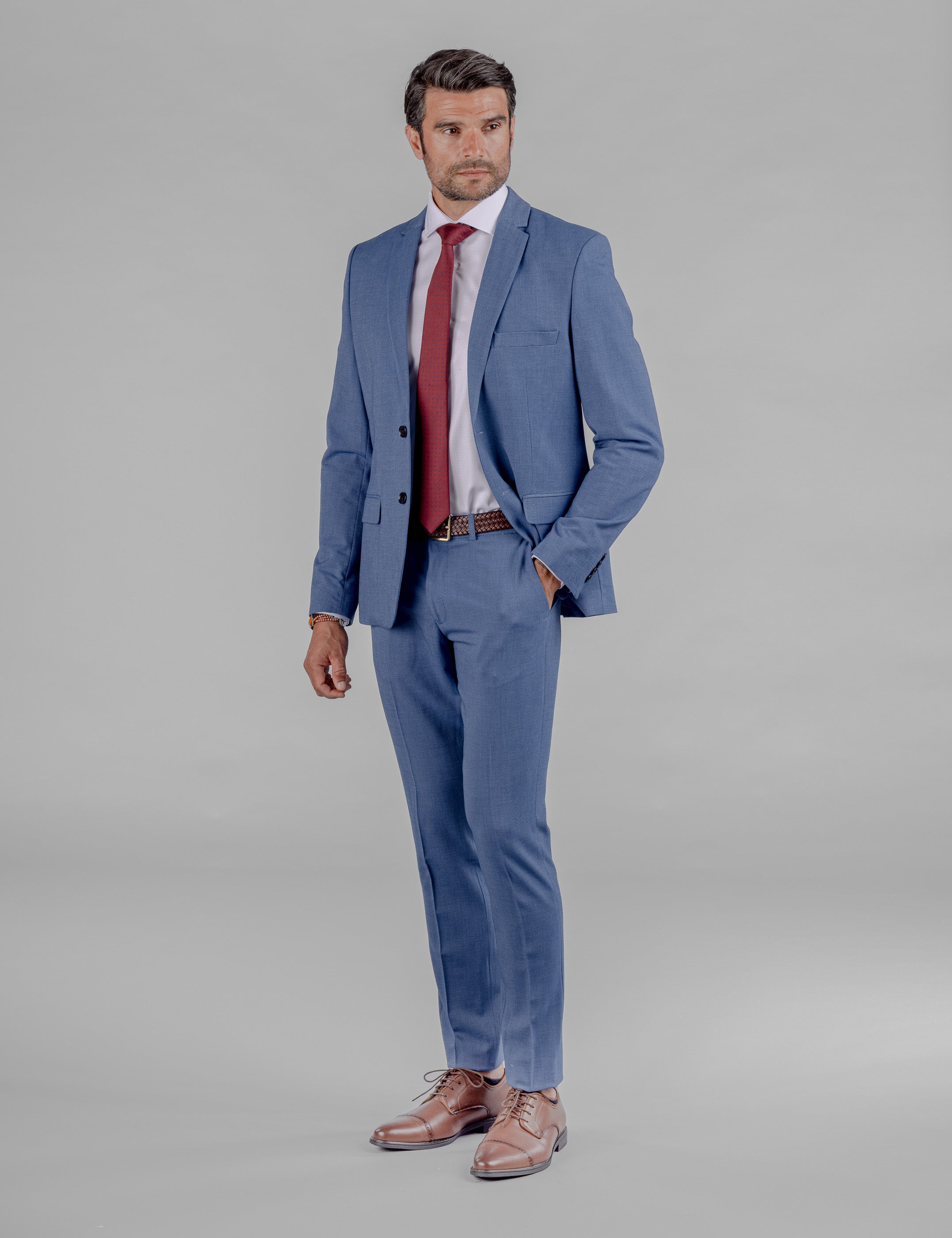 PANTALÓN DE TRAJE AZULINO