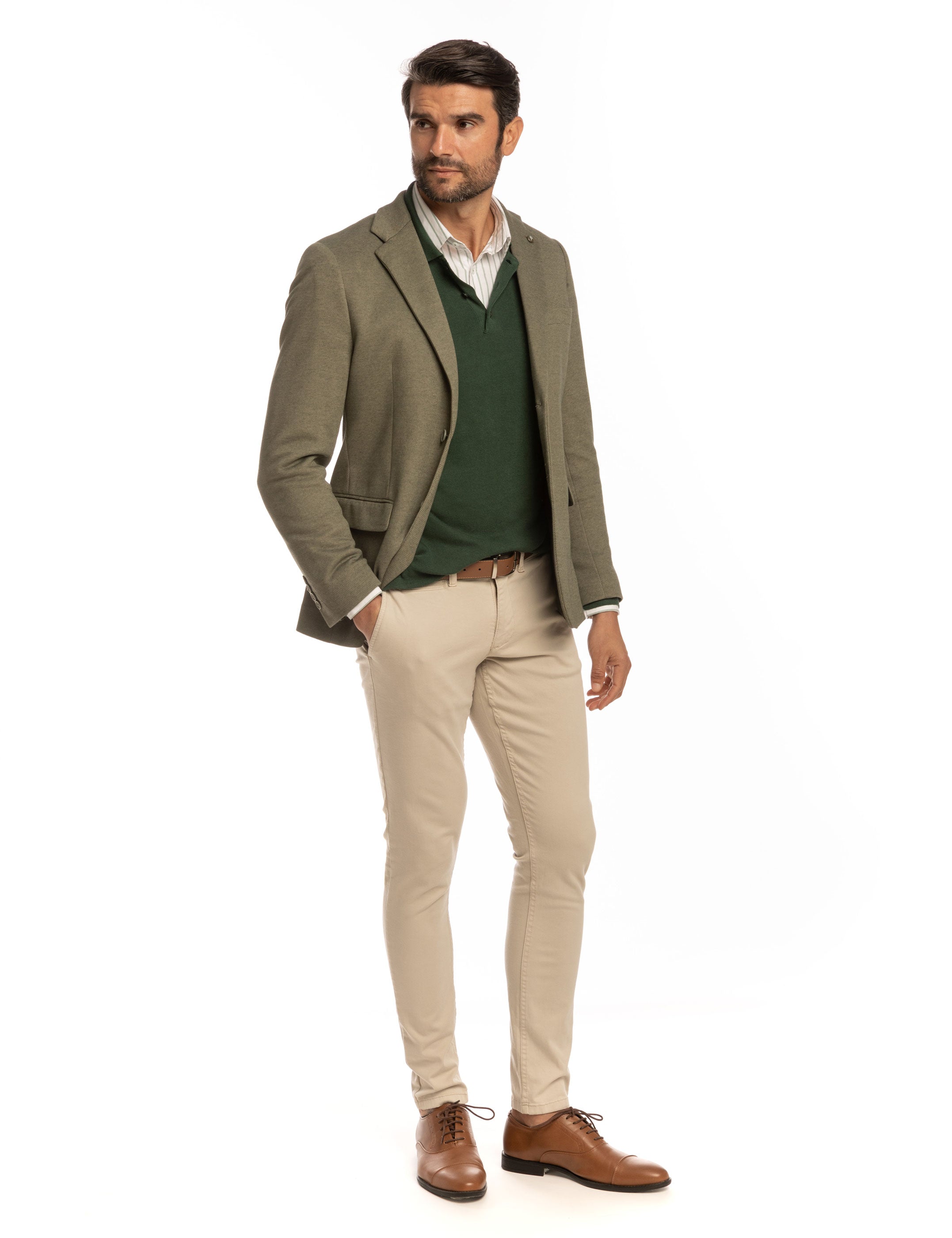 BLAZER CASUAL PUNTO VERDE