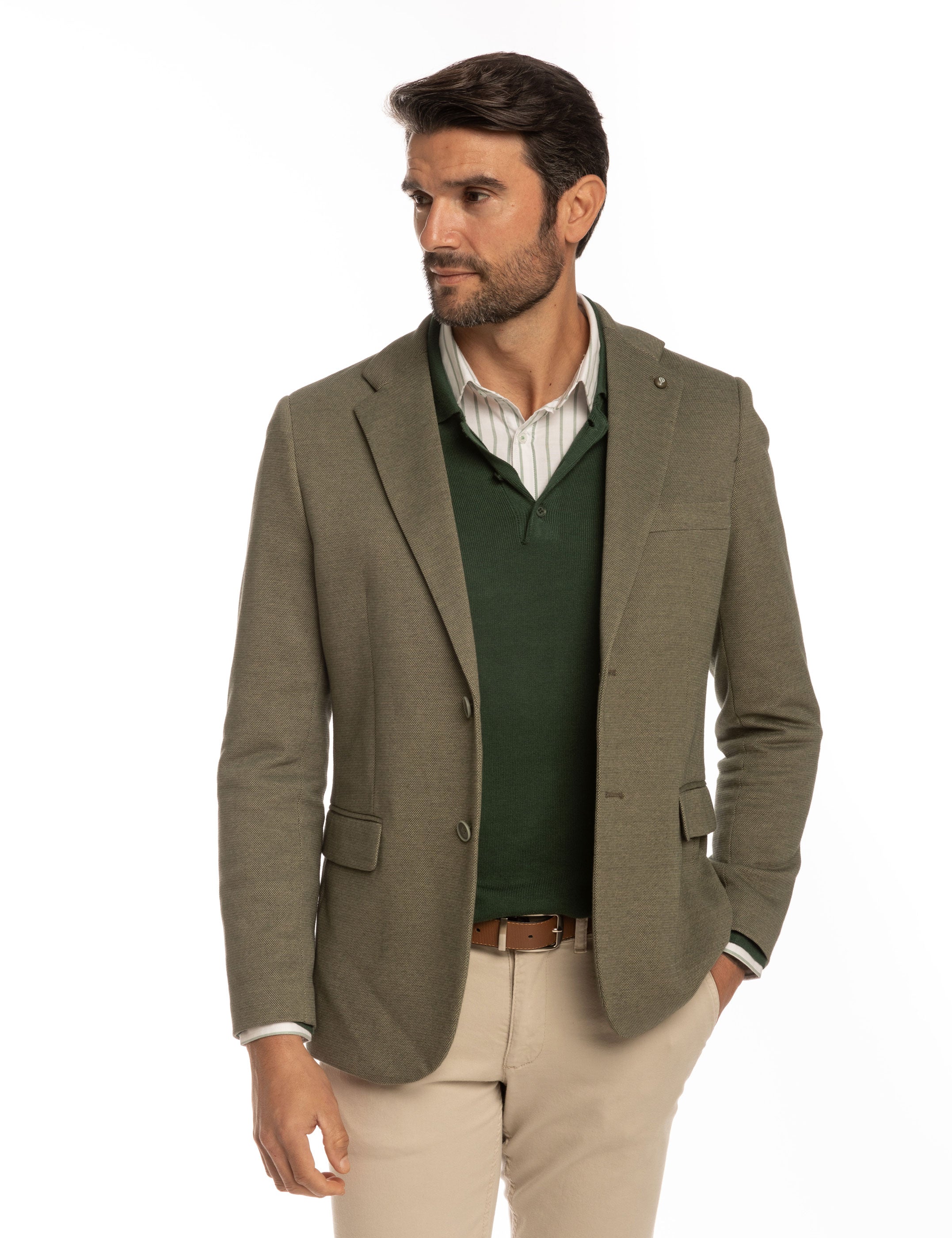 BLAZER CASUAL PUNTO VERDE