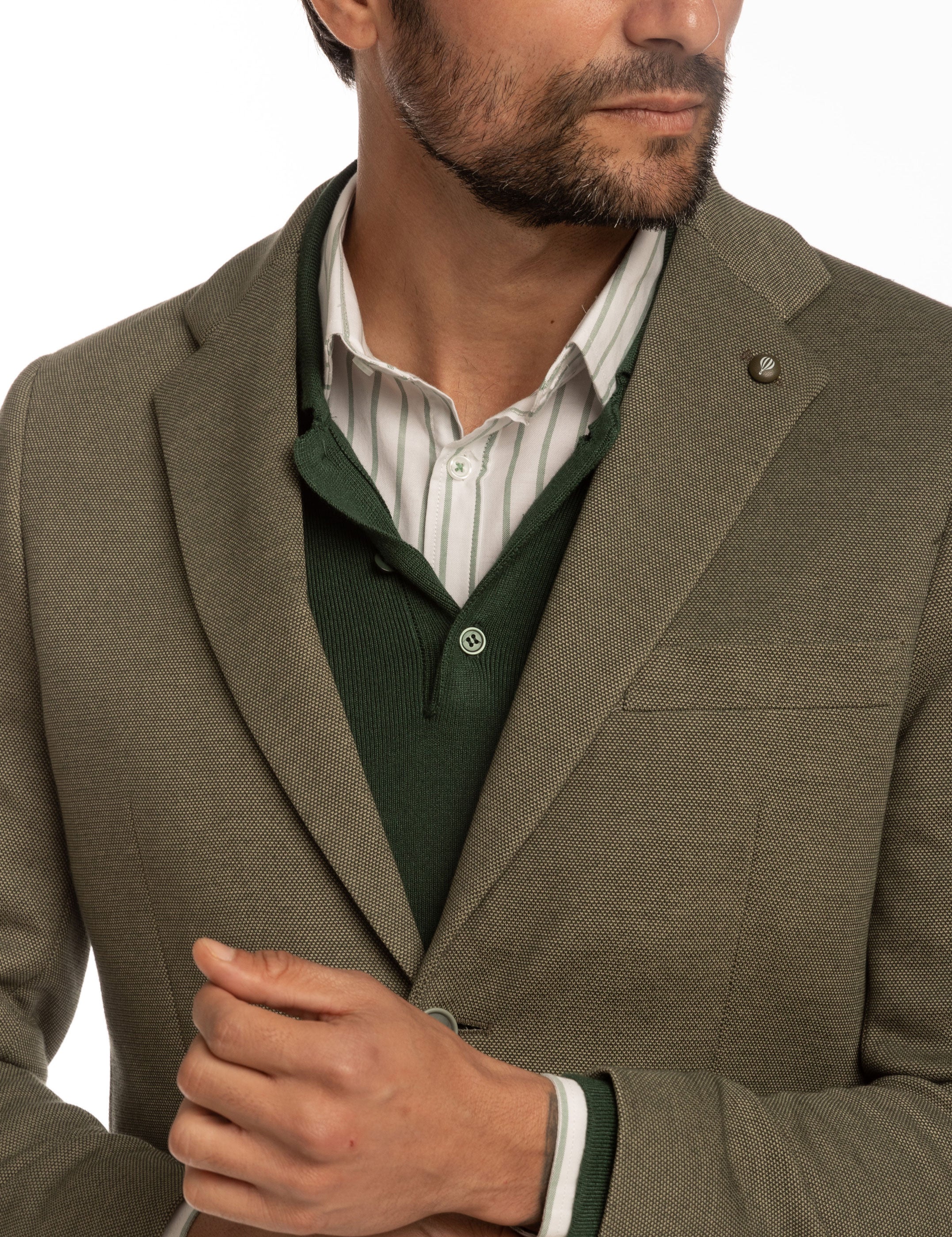 BLAZER CASUAL PUNTO VERDE