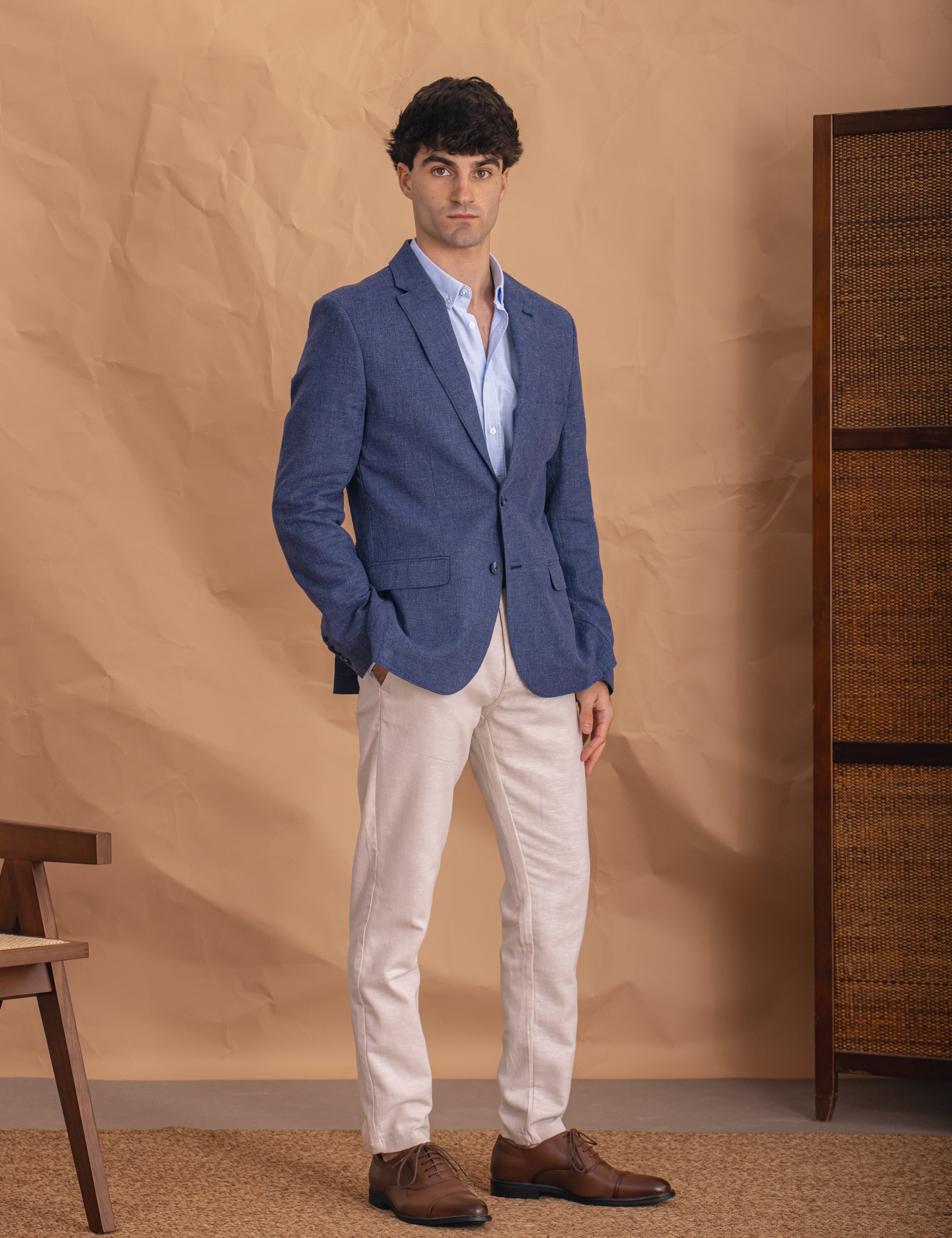 BLAZER CASUAL AZULINO