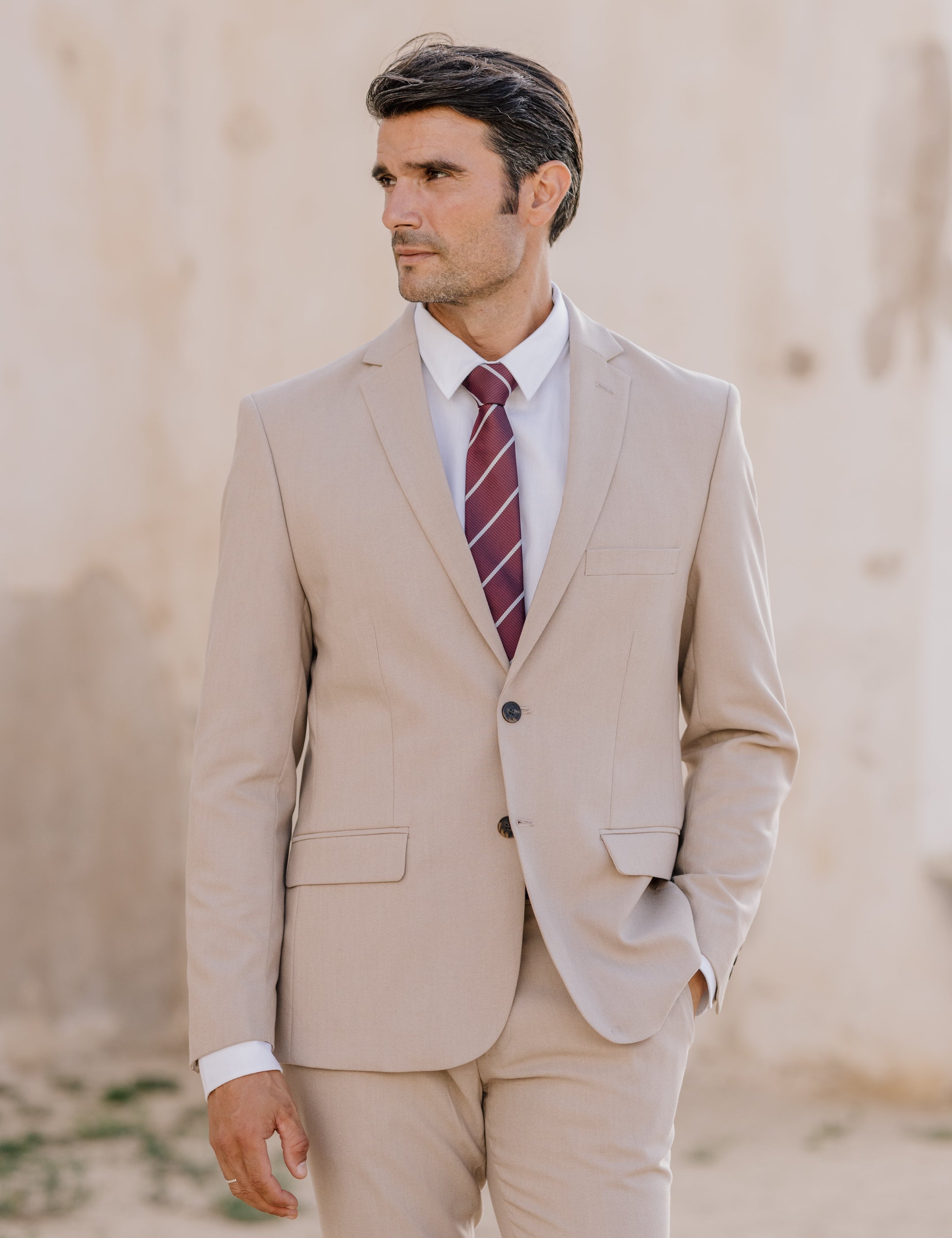 AMERICANA TRAJE BEIGE
