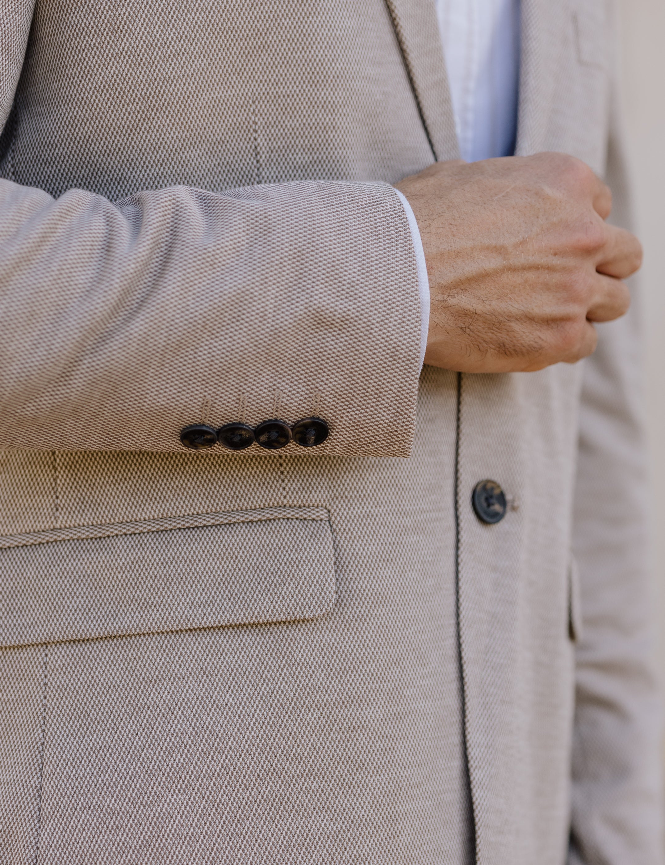 BLAZER MEZCLA PUNTO BEIGE