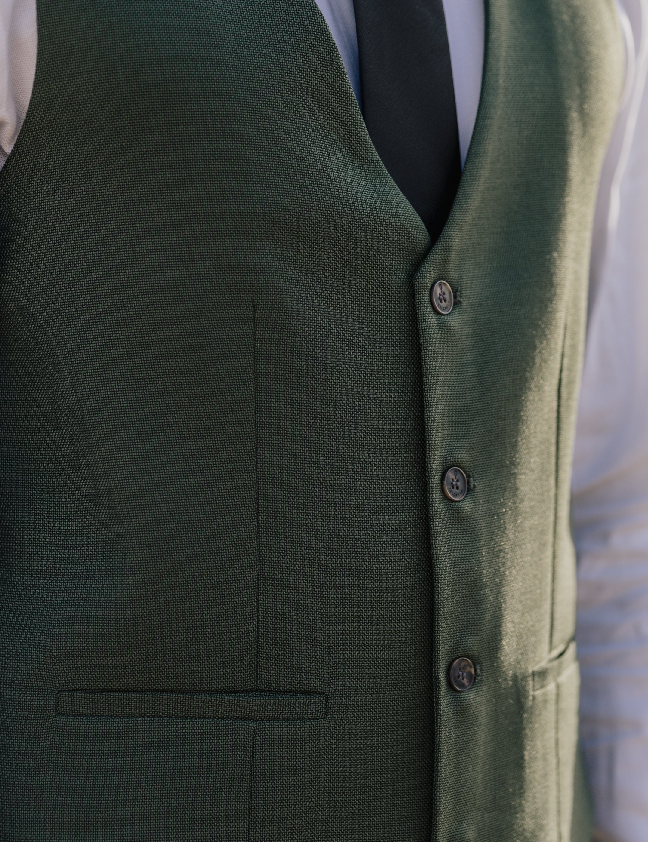 CHALECO TRAJE VERDE