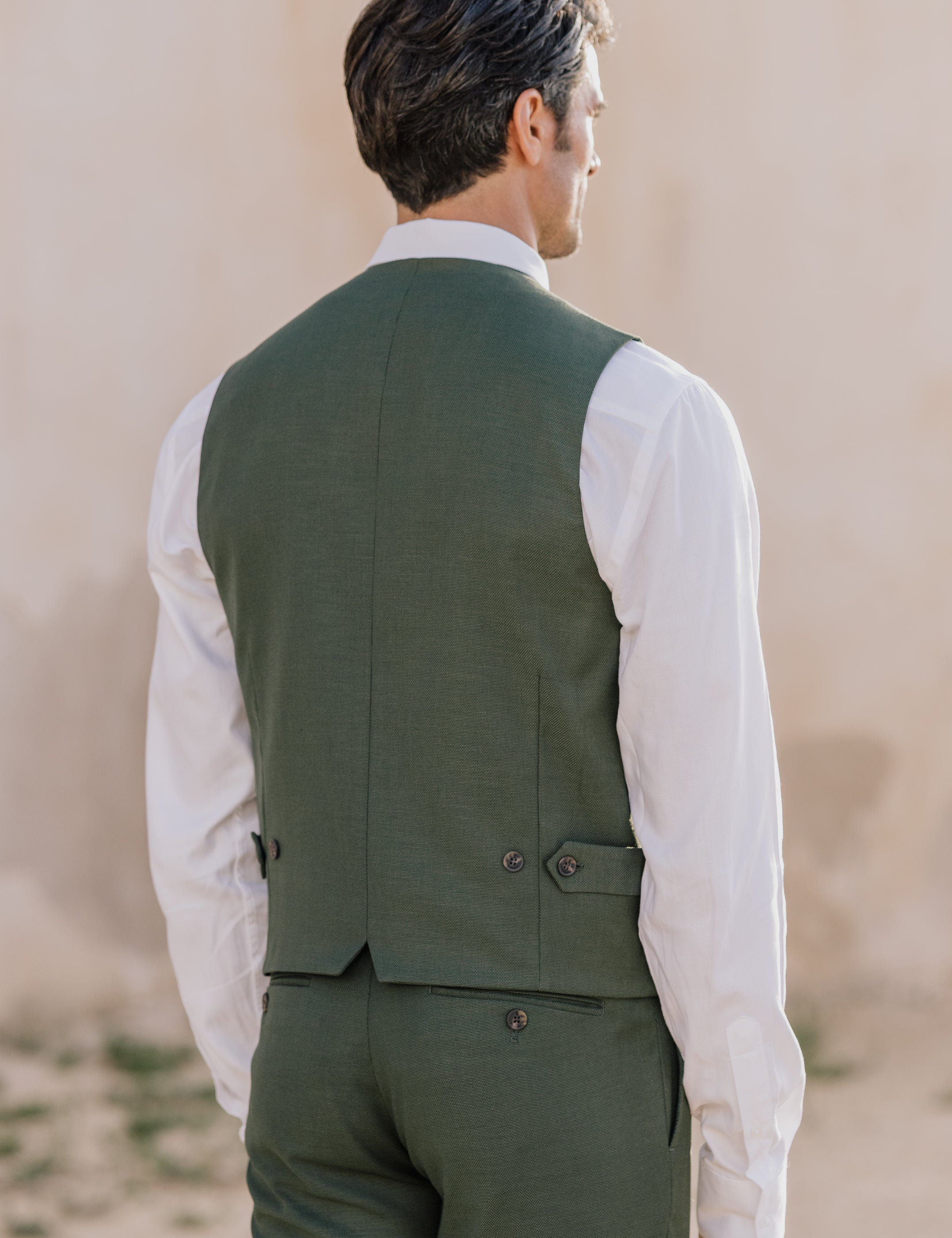 CHALECO TRAJE VERDE