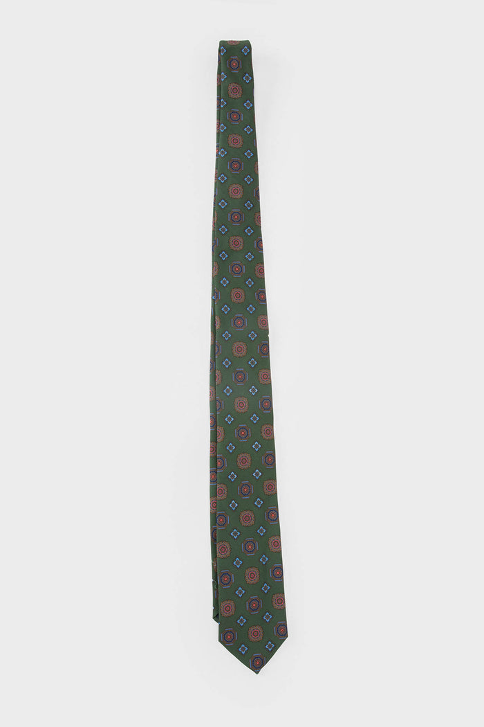 CORBATA VERDE DISEÑO MOSAICO
