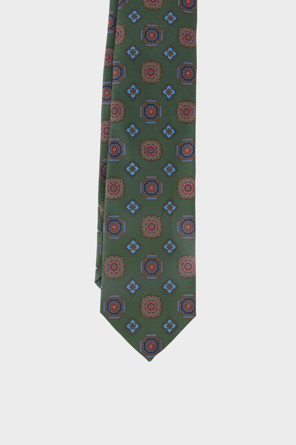 CORBATA VERDE DISEÑO MOSAICO