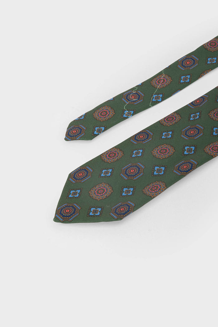 CORBATA VERDE DISEÑO MOSAICO