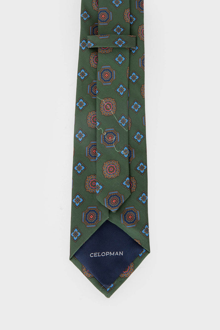 CORBATA VERDE DISEÑO MOSAICO