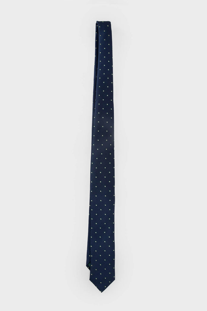 CORBATA AZUL DISEÑO FLOR
