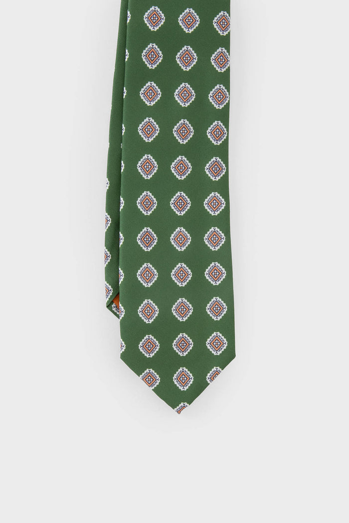 CORBATA VERDE DISEÑO MOSAICO