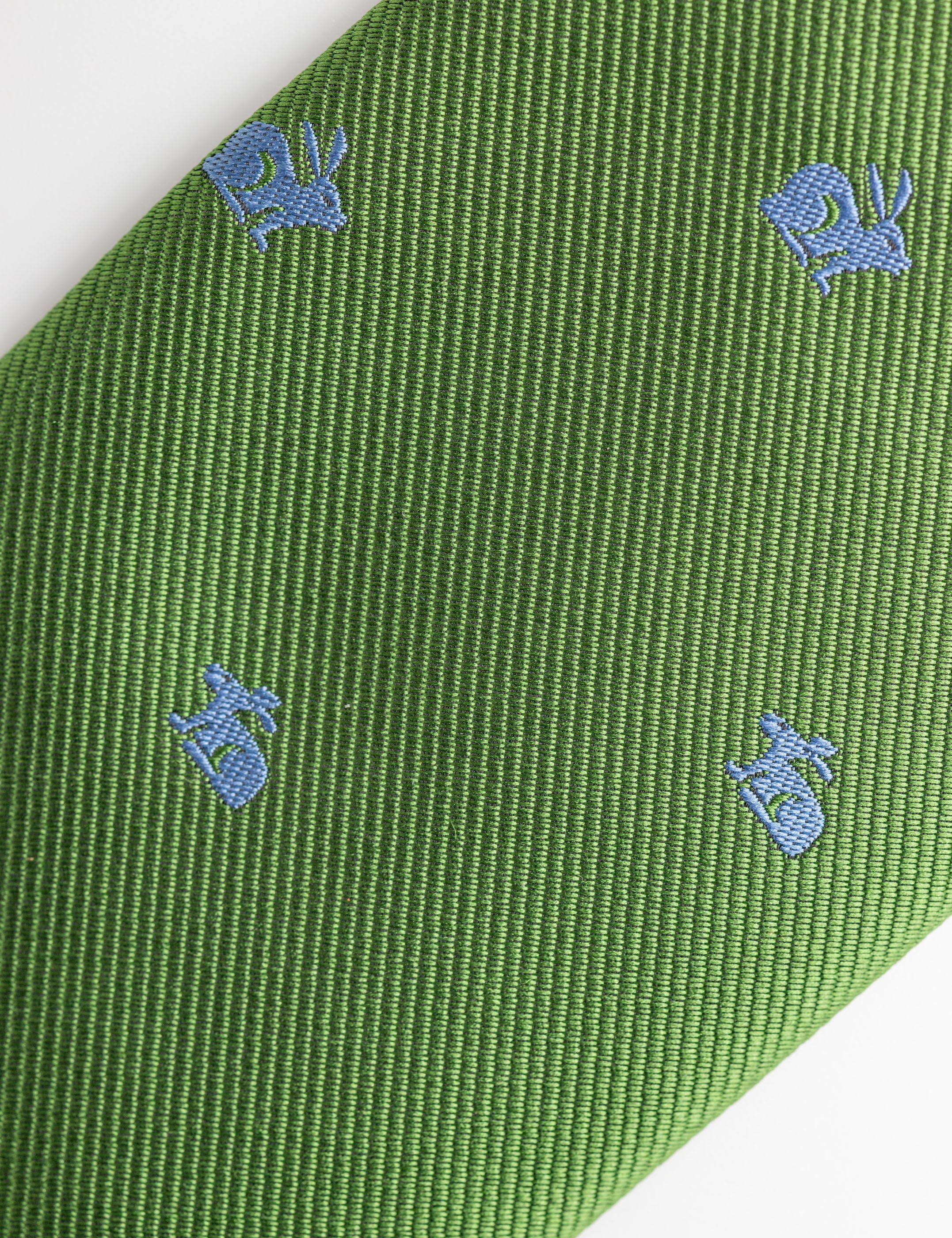 CORBATA VERDE BORDADA