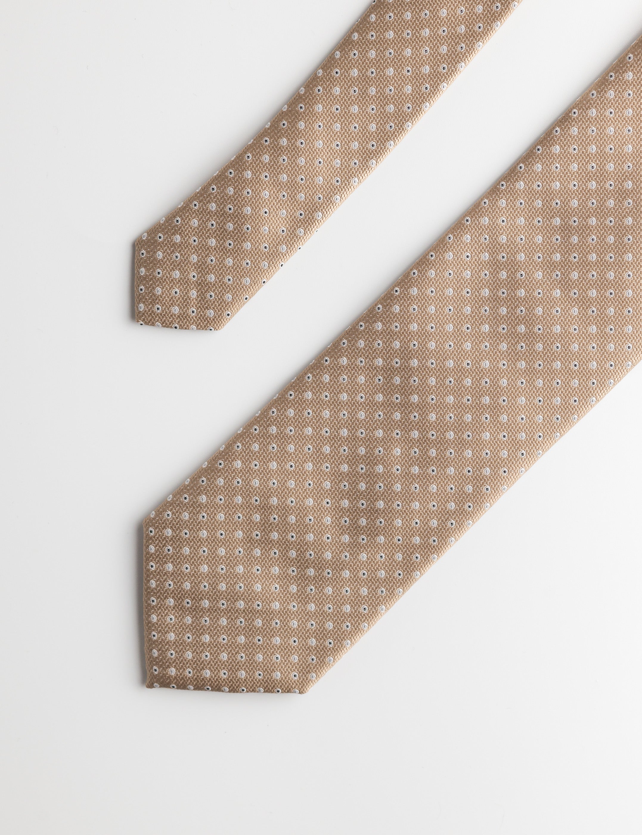 CORBATA BEIGE TOPOS