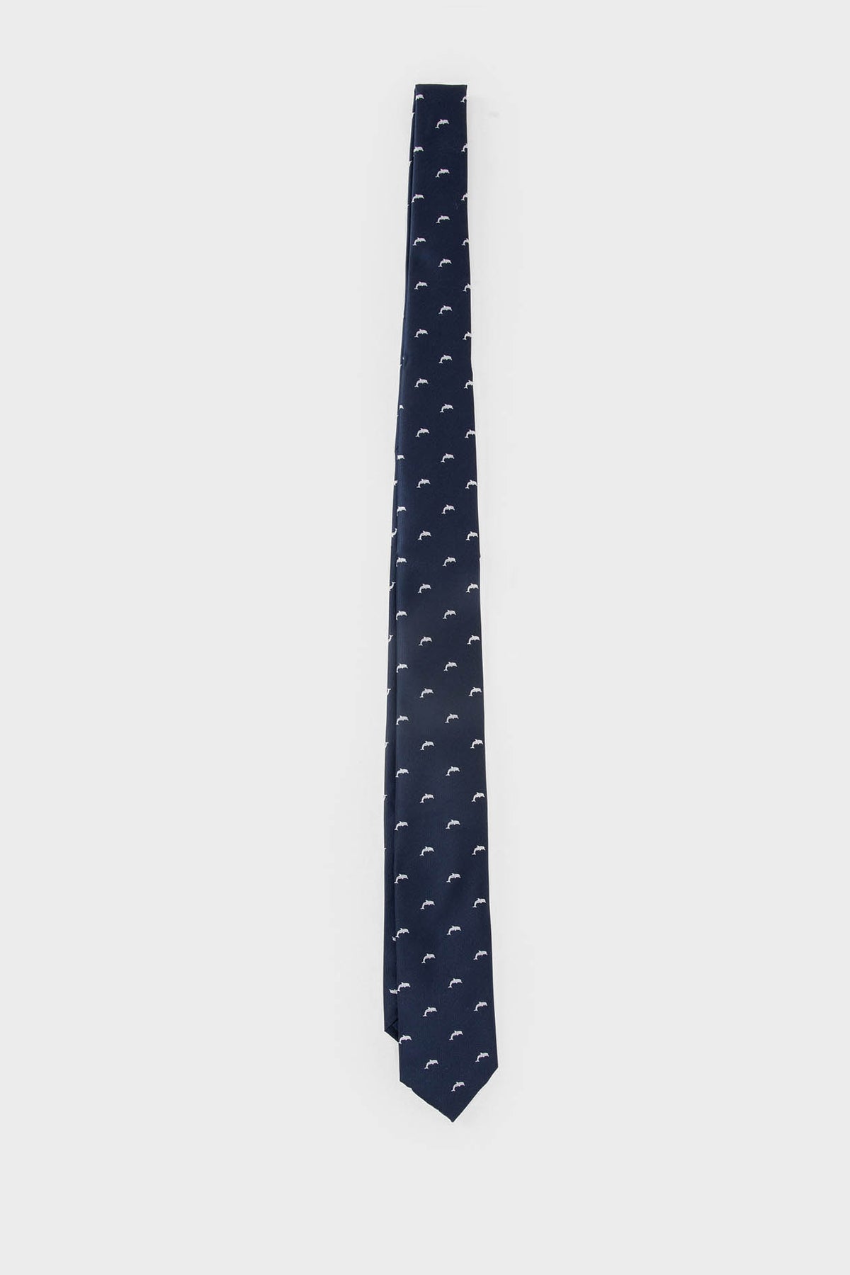 CORBATA AZUL DISEÑO DELFÍN
