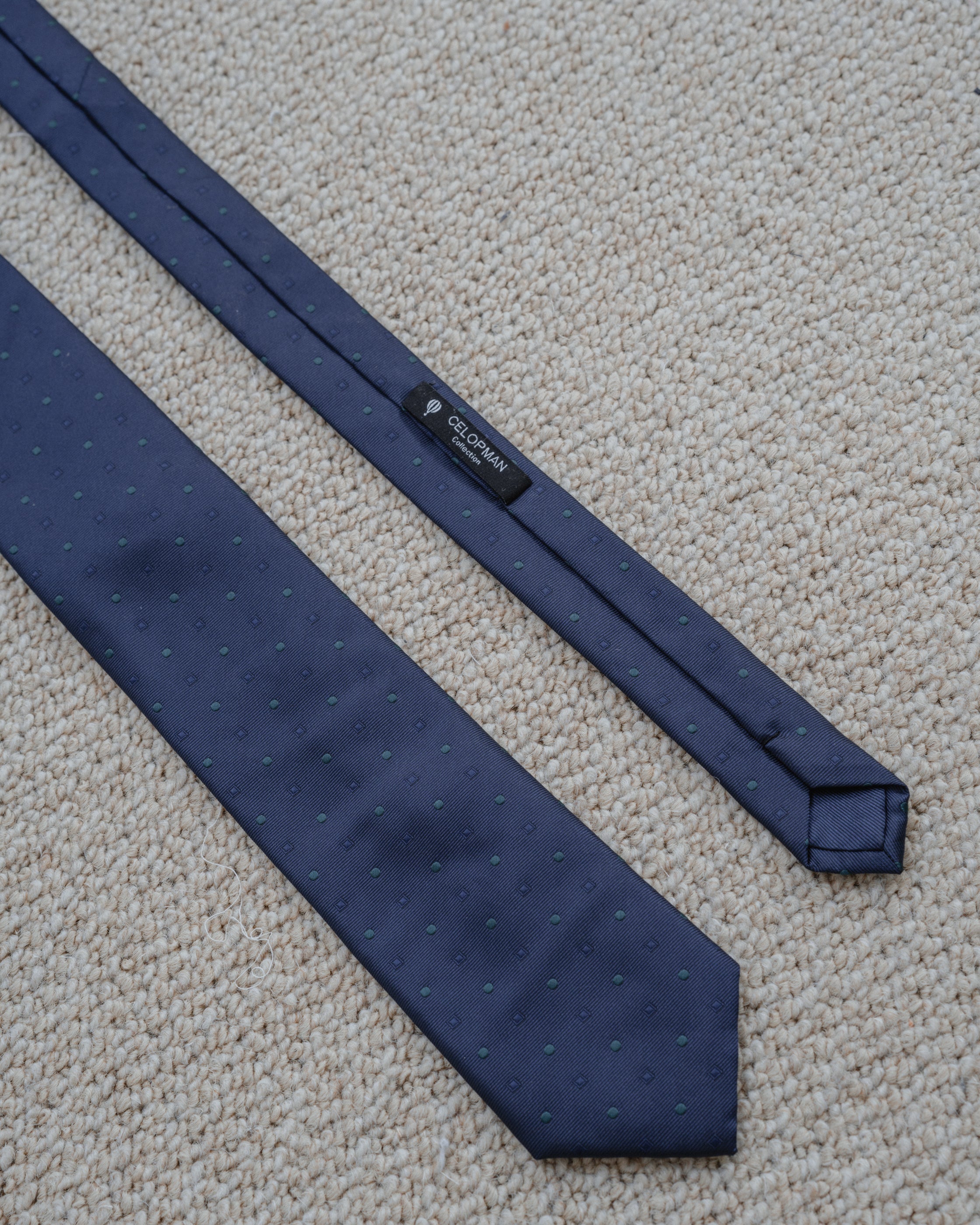 CORBATA AZUL TOPO BROCADO