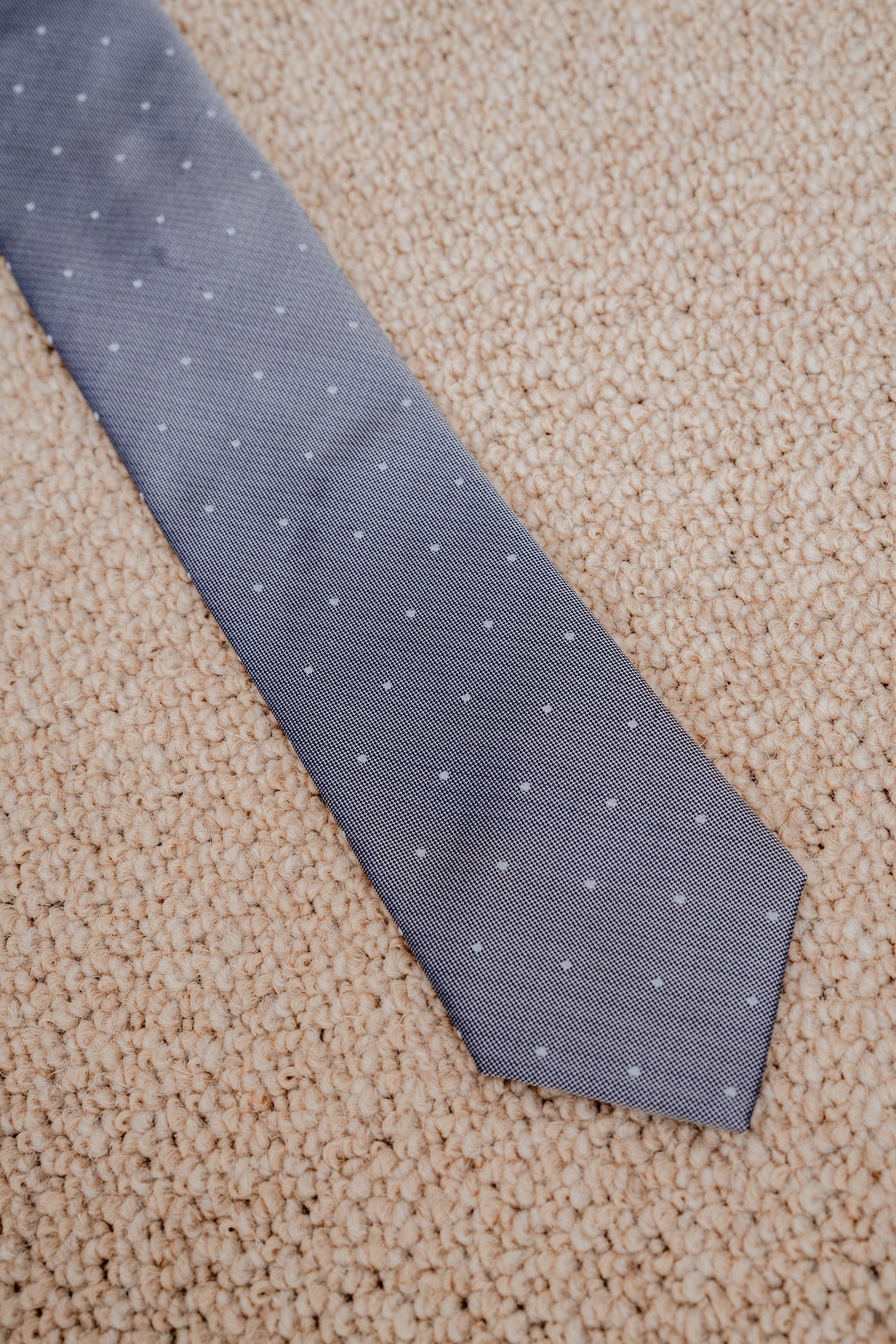 CORBATA AZUL TOPOS