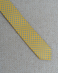 GRAVATA AMARELA DESIGN FLORAL