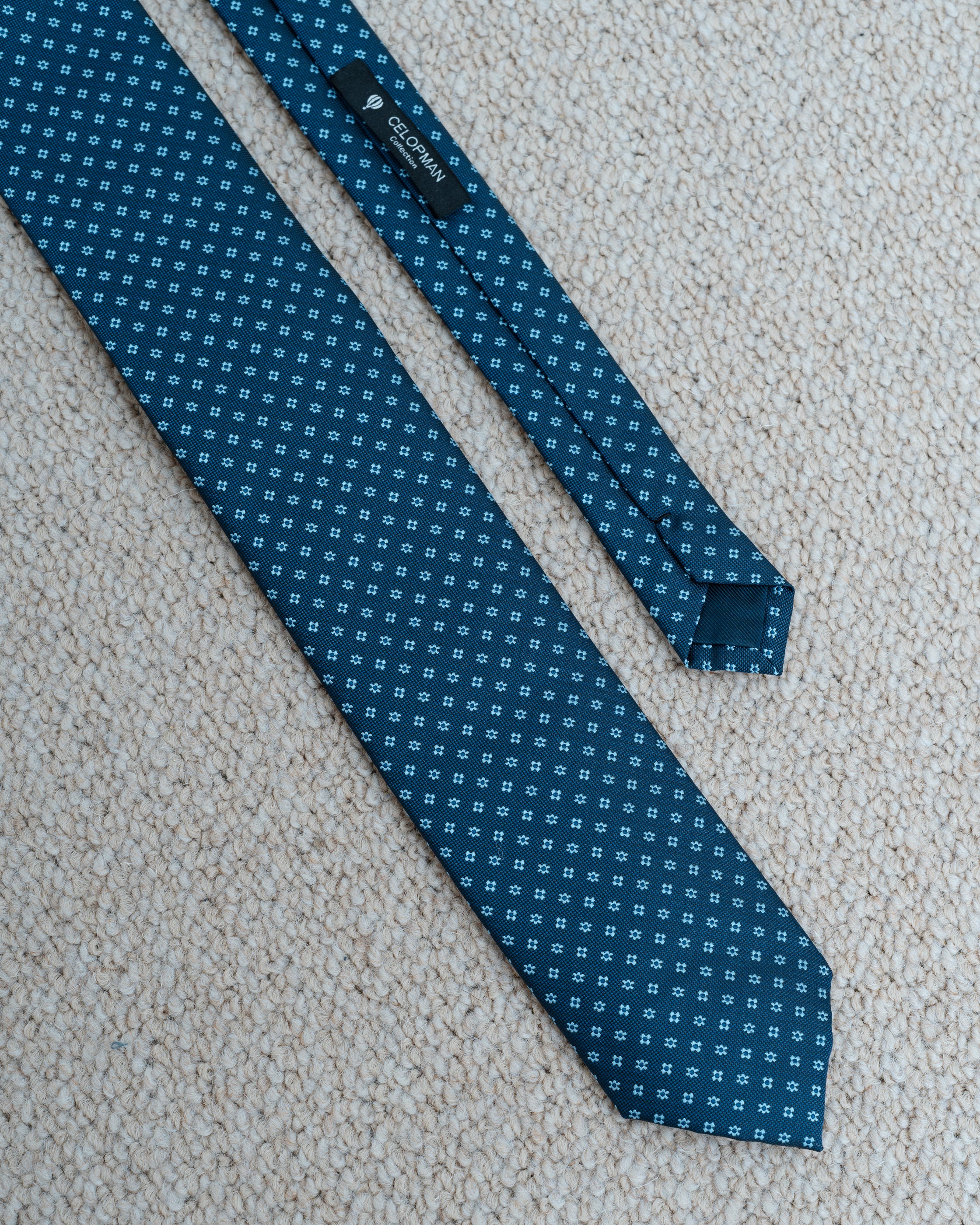 CORBATA AZUL ESTAMPADO