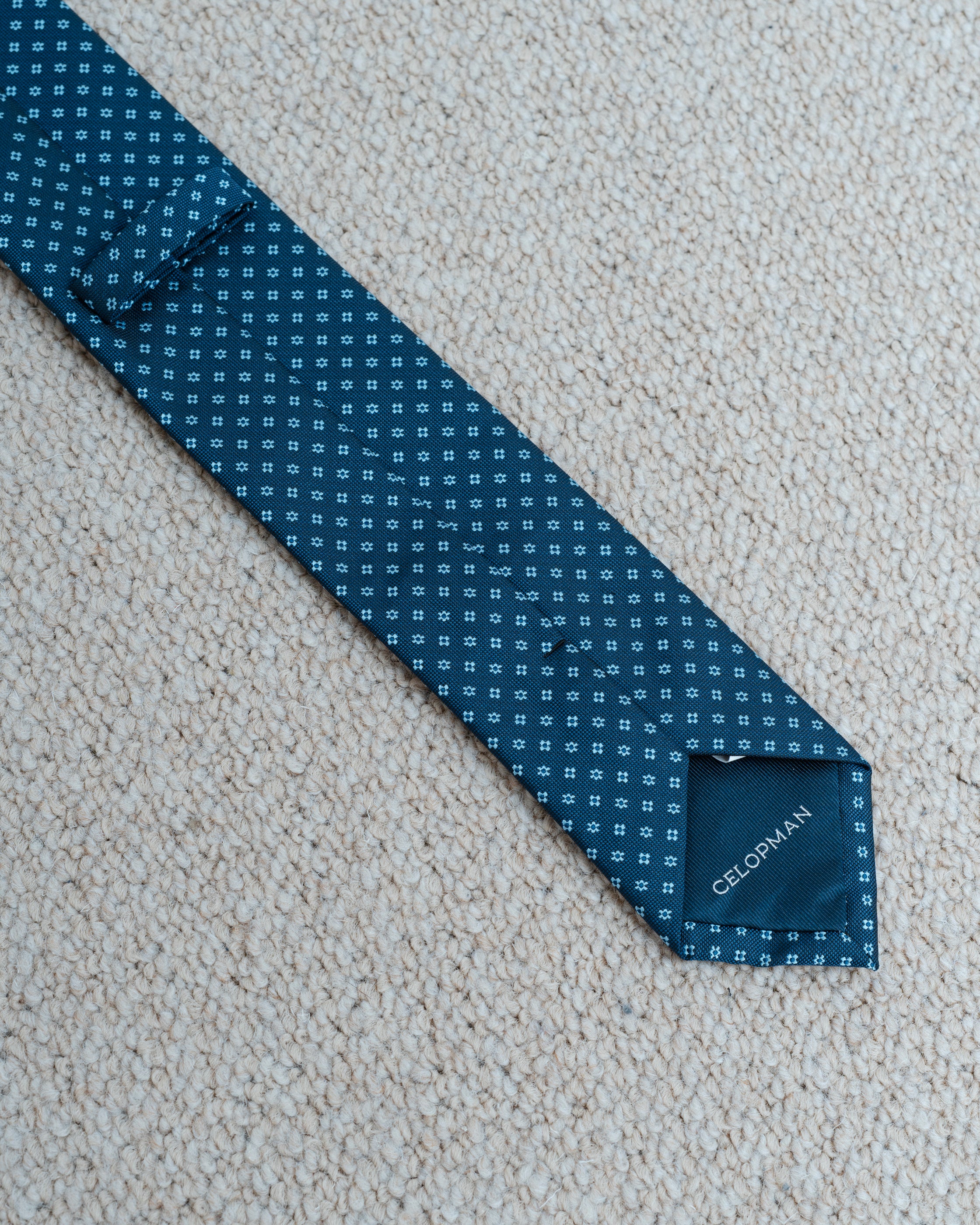 CORBATA AZUL ESTAMPADO