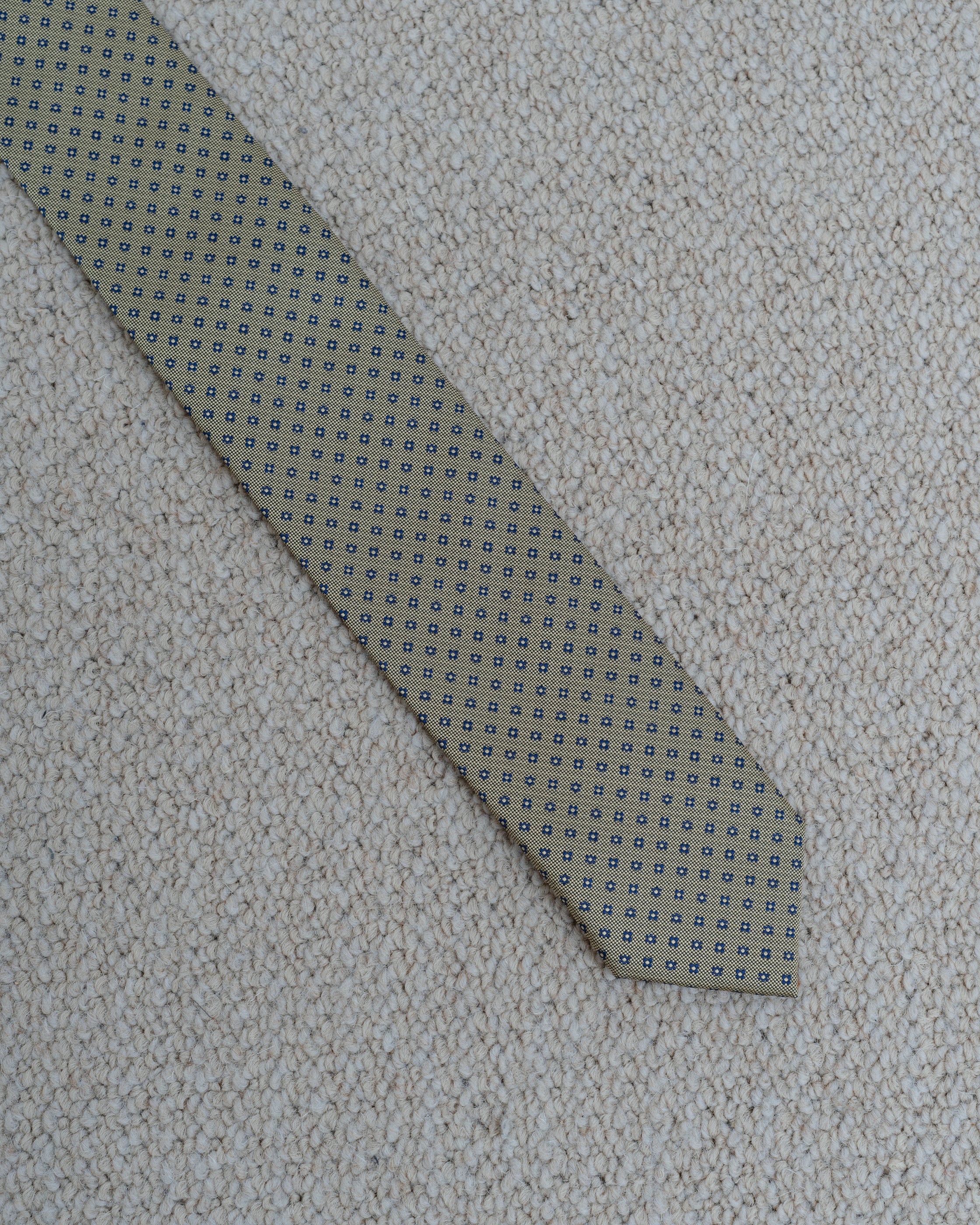 CORBATA BEIGE DISEÑO FLOR