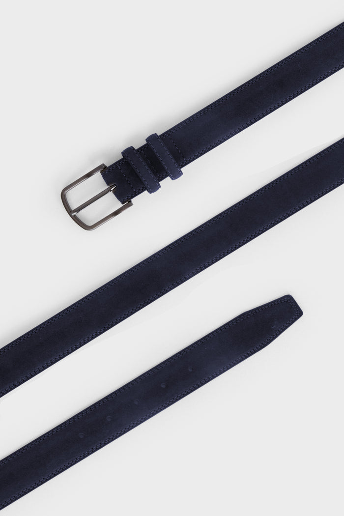 CINTURON TEXTURA SUEDE AZUL
