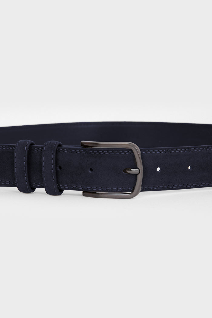 CINTURON TEXTURA SUEDE AZUL
