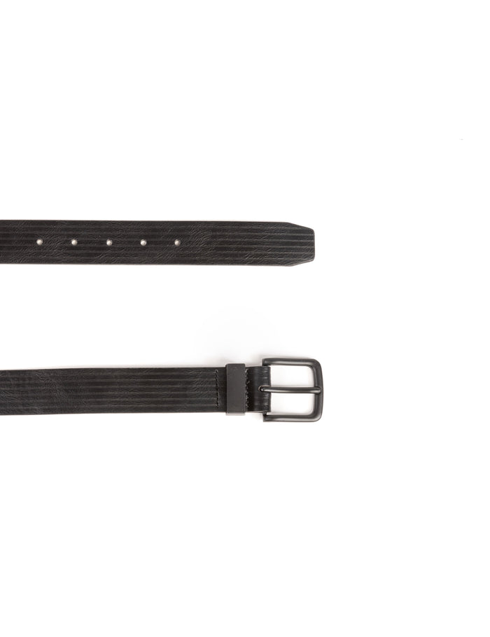CINTURON CASUAL RAYADO NEGRO