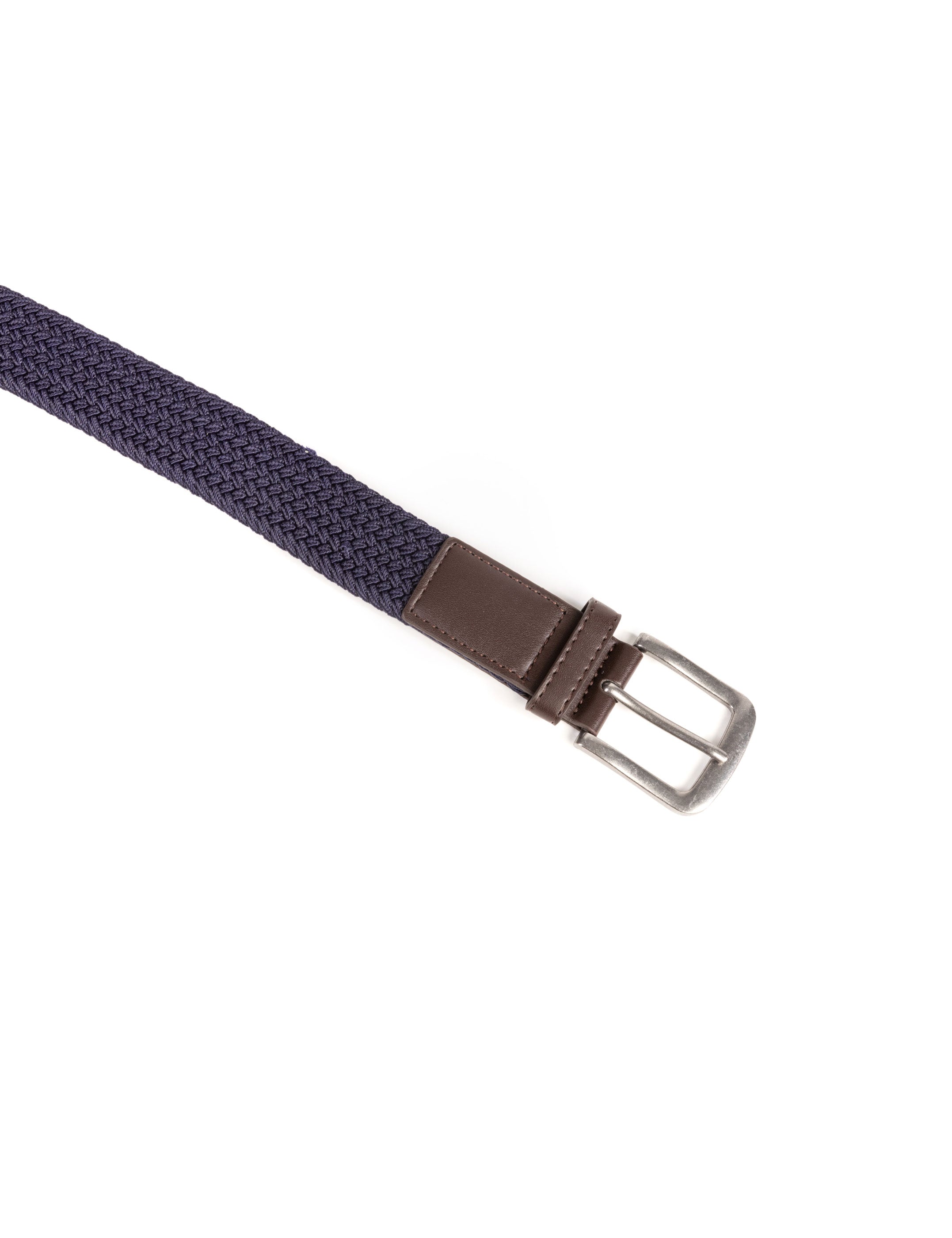 CINTURON CASUAL TRENZADO AZUL MARINO