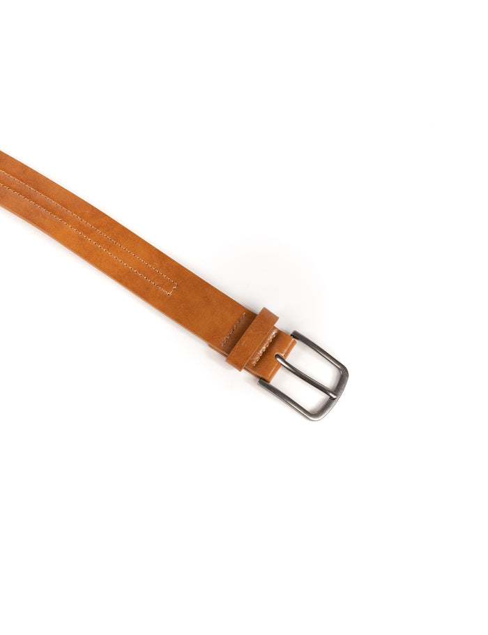 CINTURON CASUAL CON PESPUNTE CAMEL
